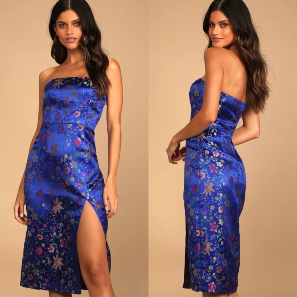 Lulus midi strapless dress